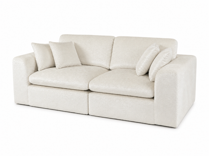 Cloud-Like Chenille Modular 2-Seater Sofa