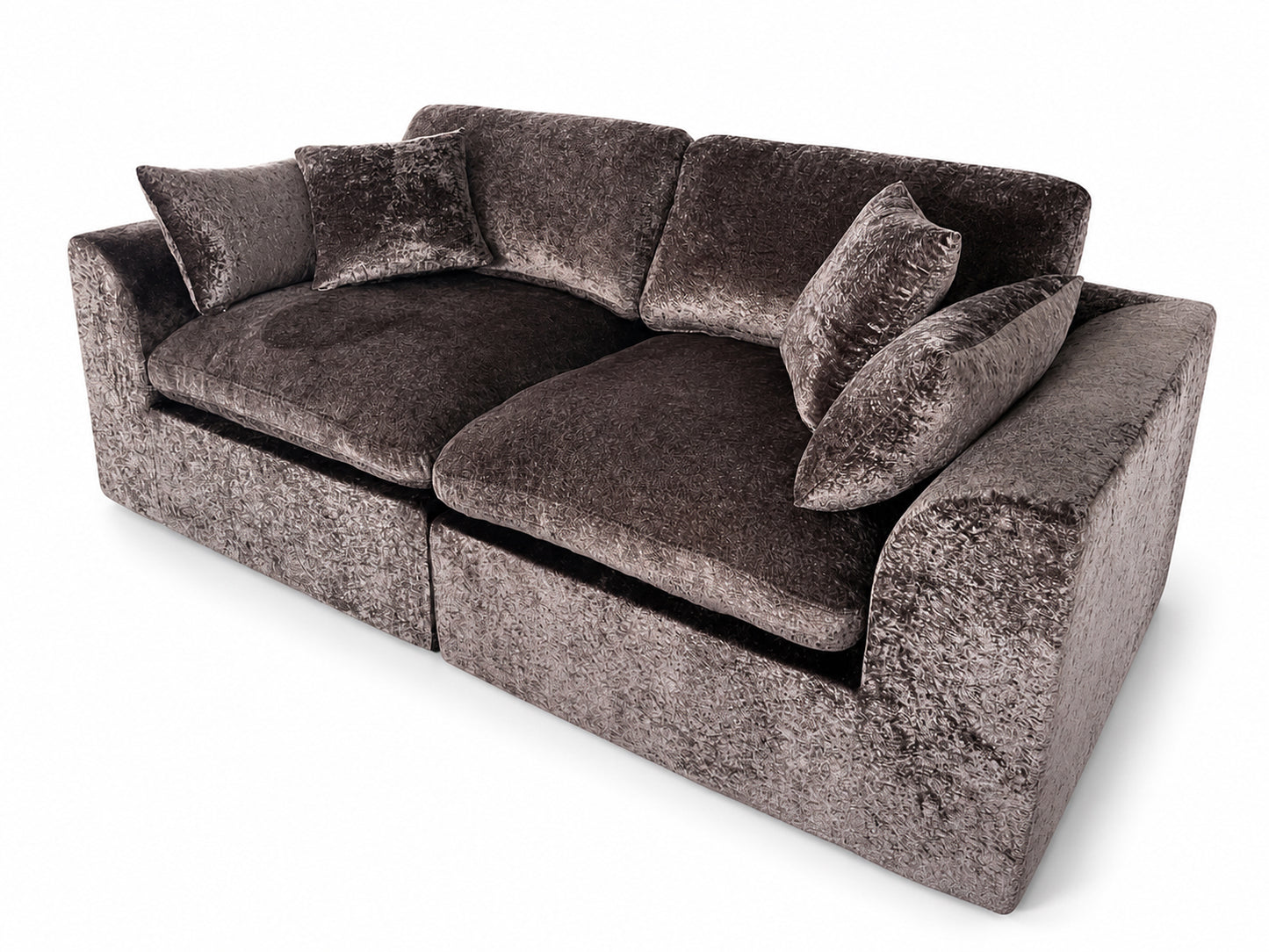 Cloud-Like Chenille Modular 2-Seater Sofa