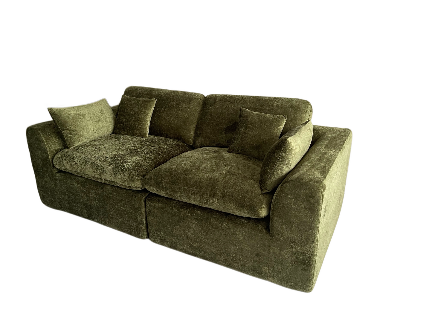 Cloud-Like Chenille Modular 2-Seater Sofa