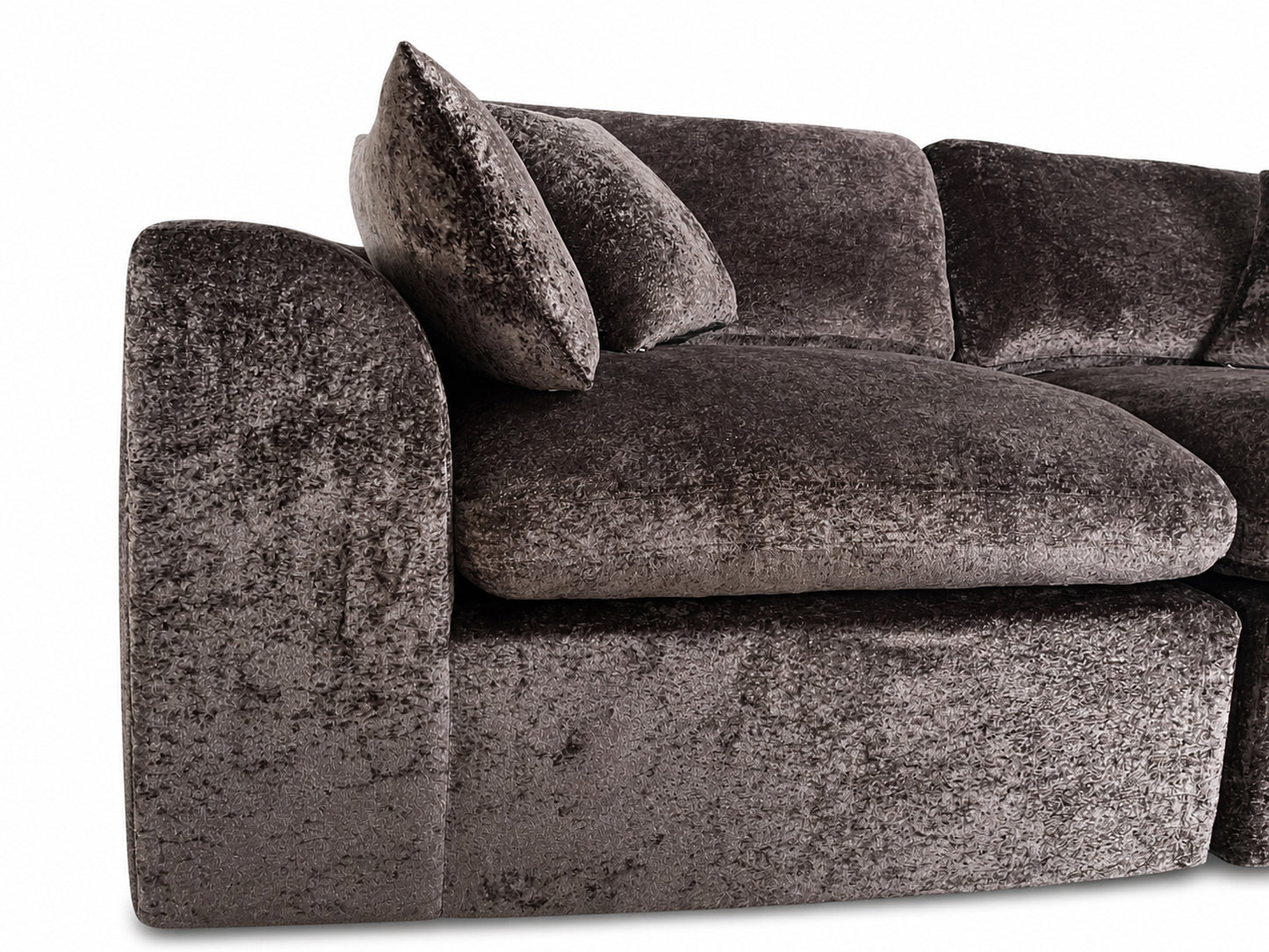 Cloud-Like Chenille Modular 2-Seater Sofa