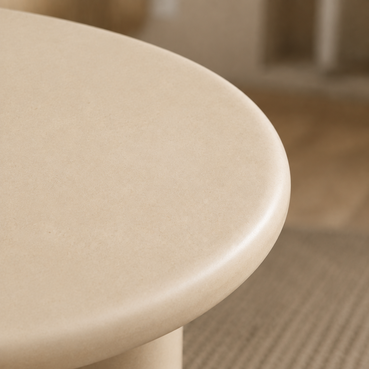 Aura Cashew Coffee Table - Milk White