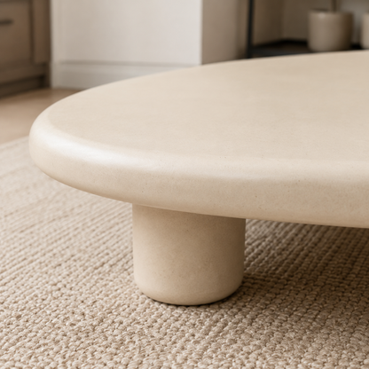 Aura Cashew Coffee Table - Milk White