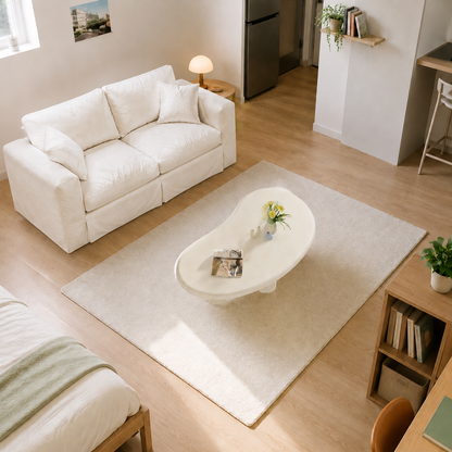 Aura Cashew Coffee Table - Milk White