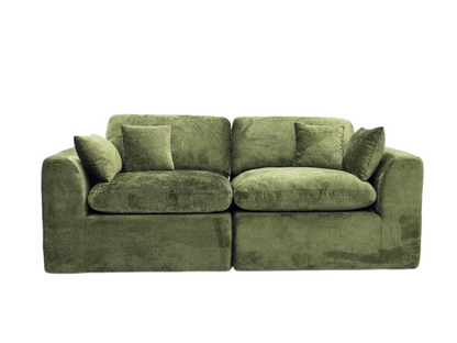 Cloud-Like Chenille Modular 2-Seater Sofa