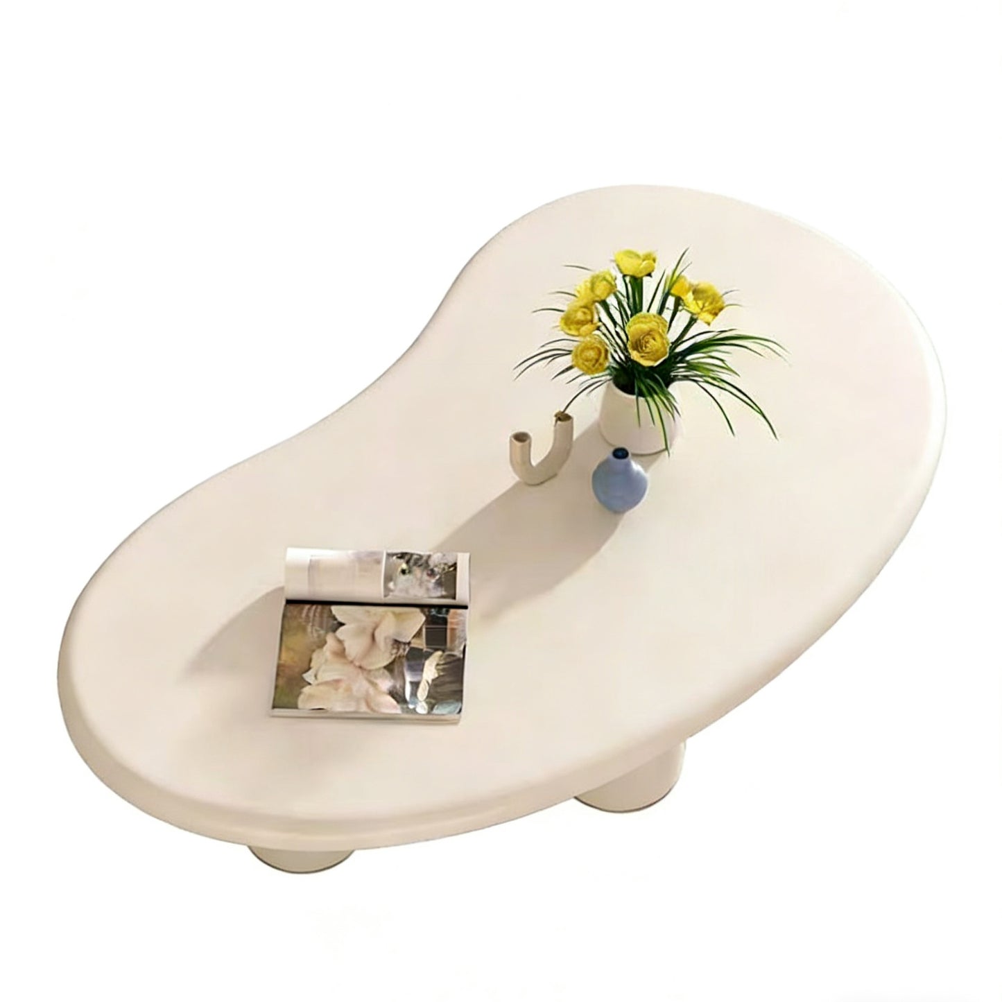 Aura Cashew Coffee Table in milk white