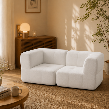 Aura Marshmallow 2-Seater Sofa - White