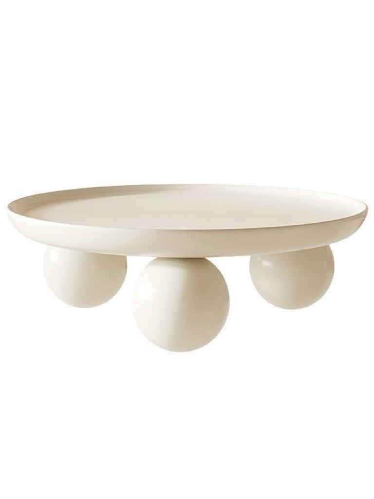 Aura Three-Ball Coffee Table in milk white