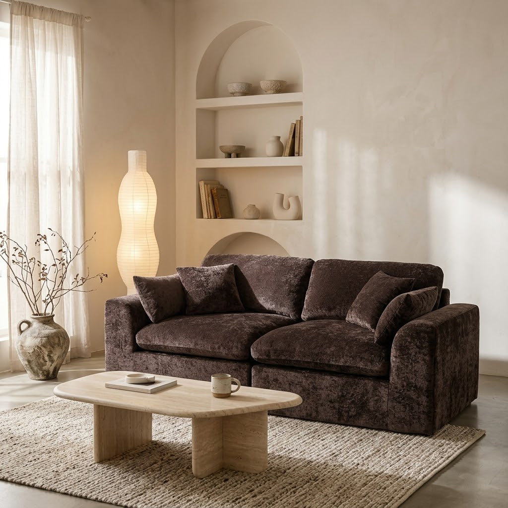 Brown ROREN Cloud 2-seater sofa alternate view