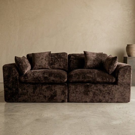 Brown ROREN Cloud 2-seater sofa