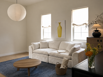 Cloud-Like Chenille Modular 2-Seater Sofa