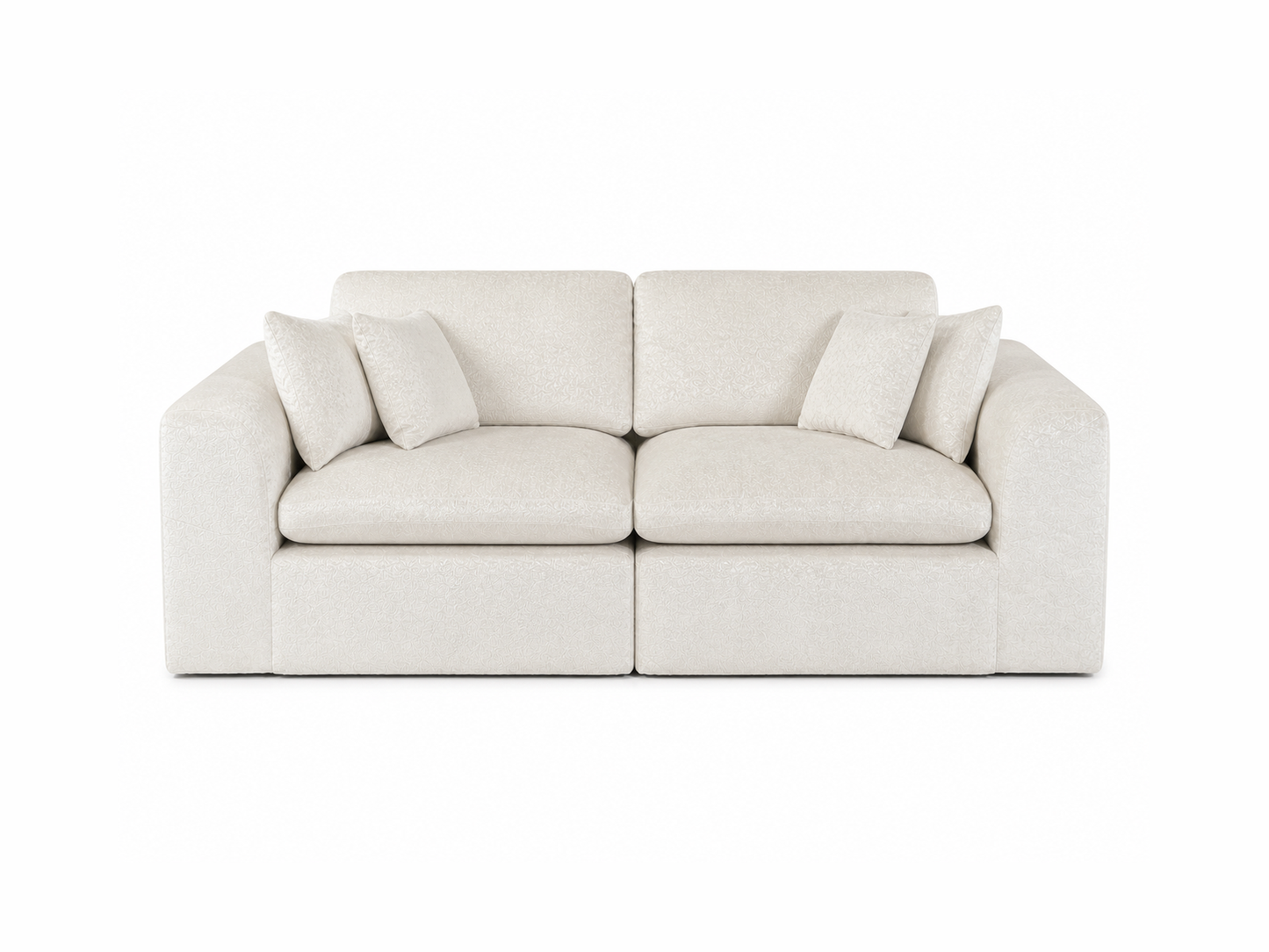 Cloud-Like Chenille Modular 2-Seater Sofa