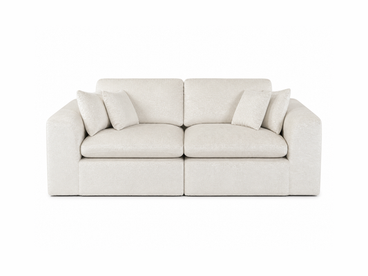 Cloud-Like Chenille Modular 2-Seater Sofa