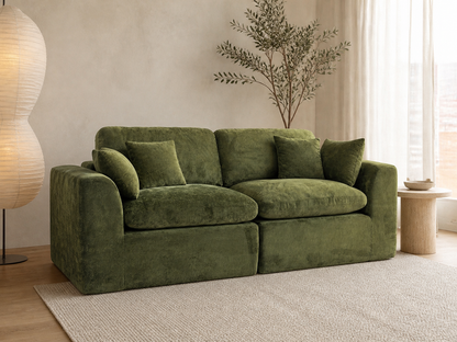Cloud-Like Chenille Modular 2-Seater Sofa