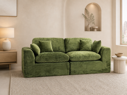 Cloud-Like Chenille Modular 2-Seater Sofa