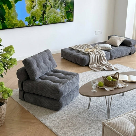 Dark grey ROREN Tofu Block single sofa bed