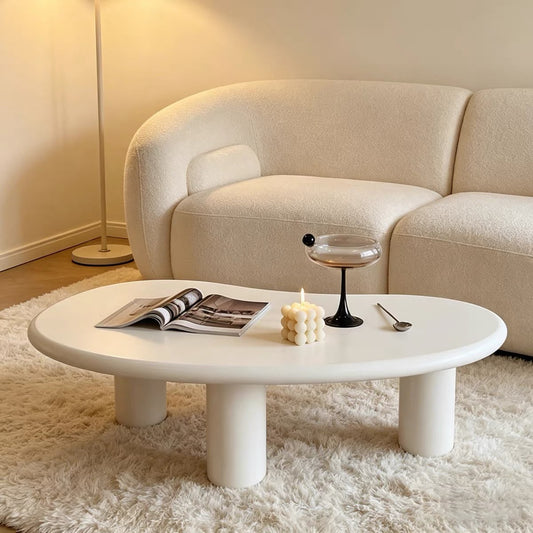 ROREN Cashew coffee table in milk white