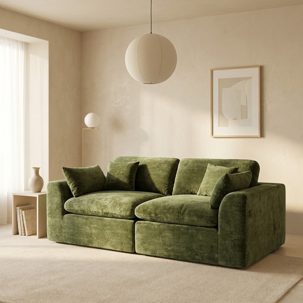 ROREN Cloud 2-seater sofa in green