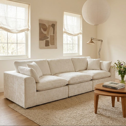ROREN Cloud modular 3-seater sofa in white