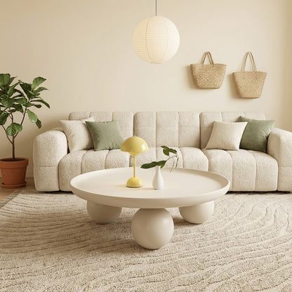 ROREN Three-Ball coffee table in milk white