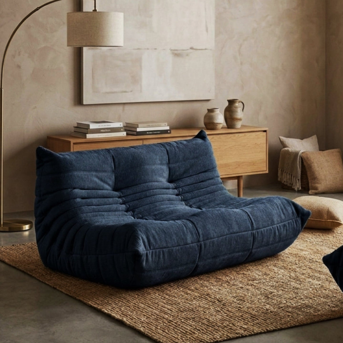 ROREN Togo 2-seater sofa in blue