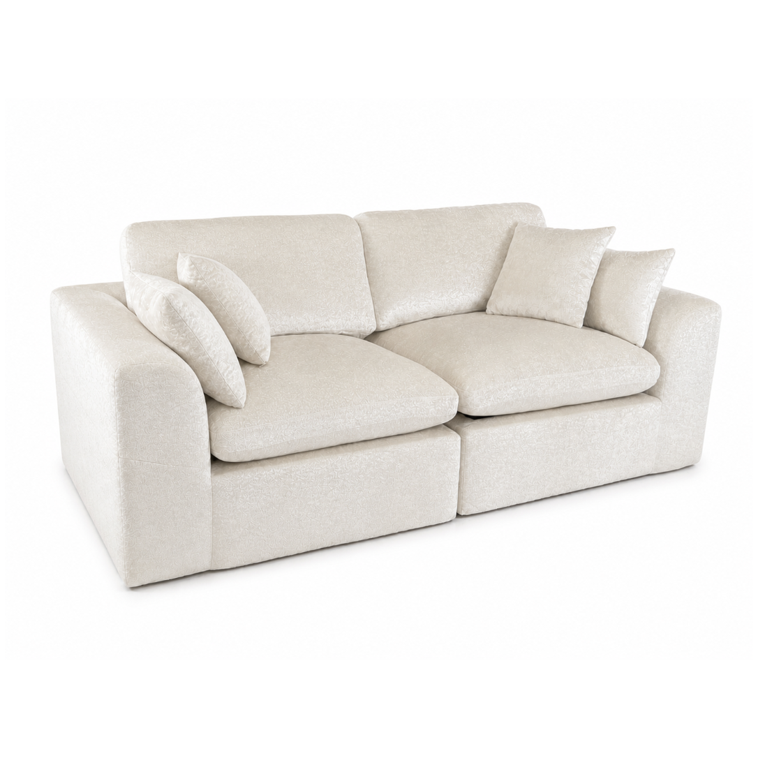 White ROREN Cloud 2-seater sofa alternate angle