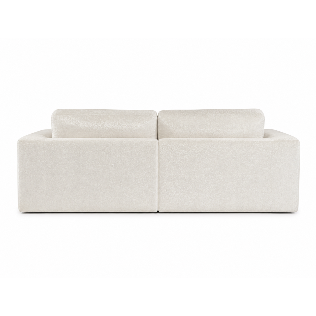 White ROREN Cloud 2-seater sofa rear view
