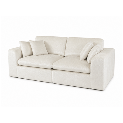 White ROREN Cloud 2-seater sofa side view